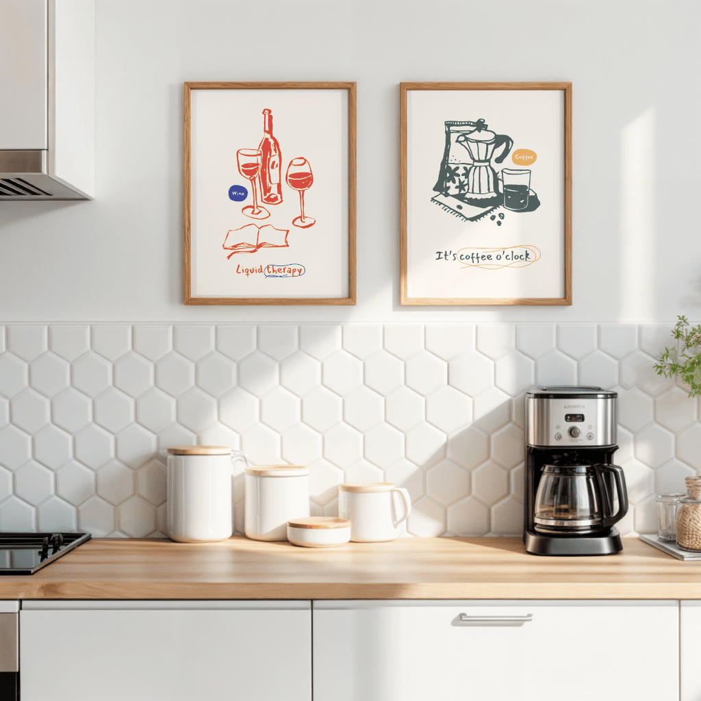 Coffee O' Clock Poster - A2 Size - The Kaleshi Collective