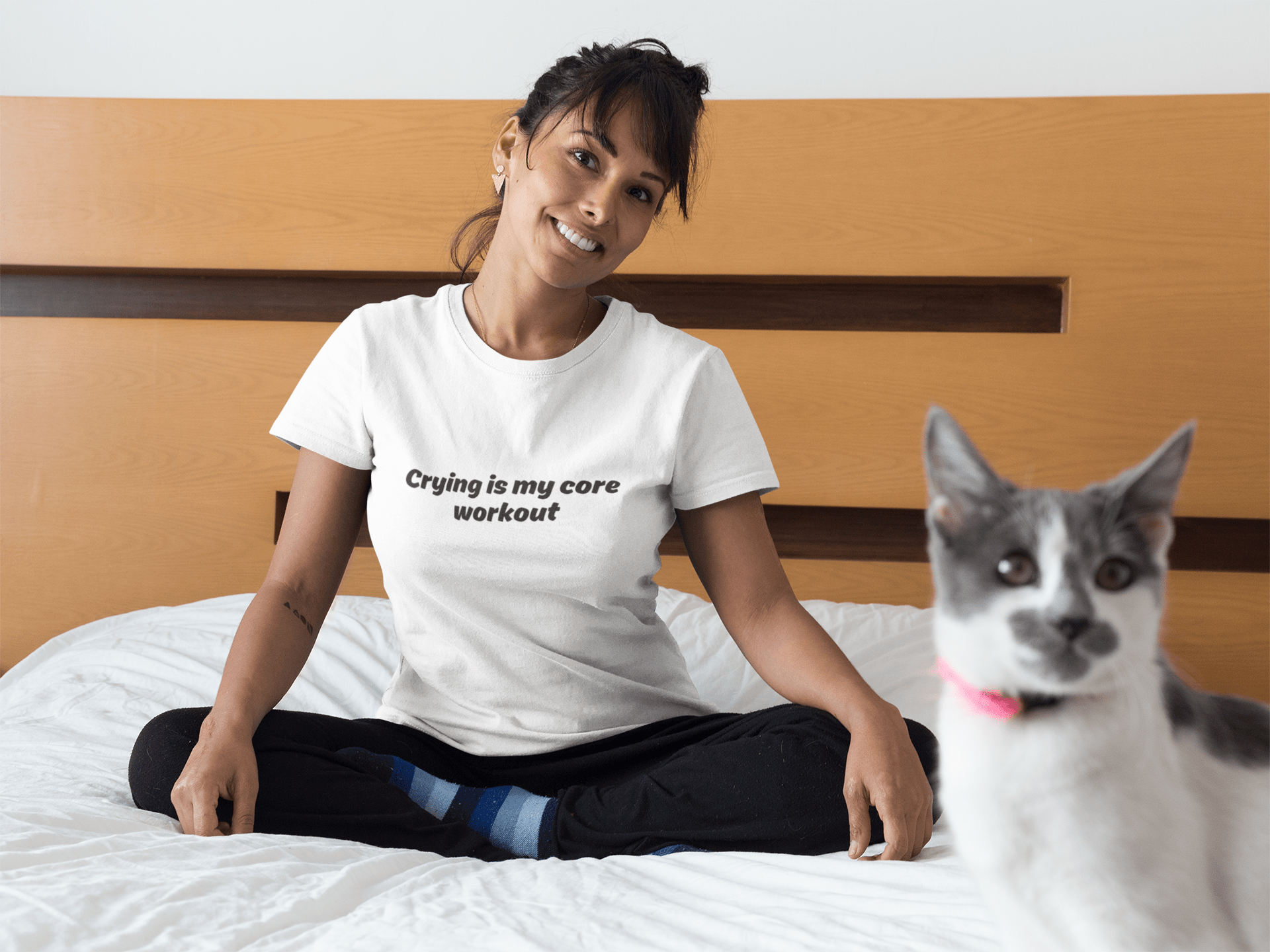 Crying is My Core Workout T-Shirt - The Kaleshi Collective