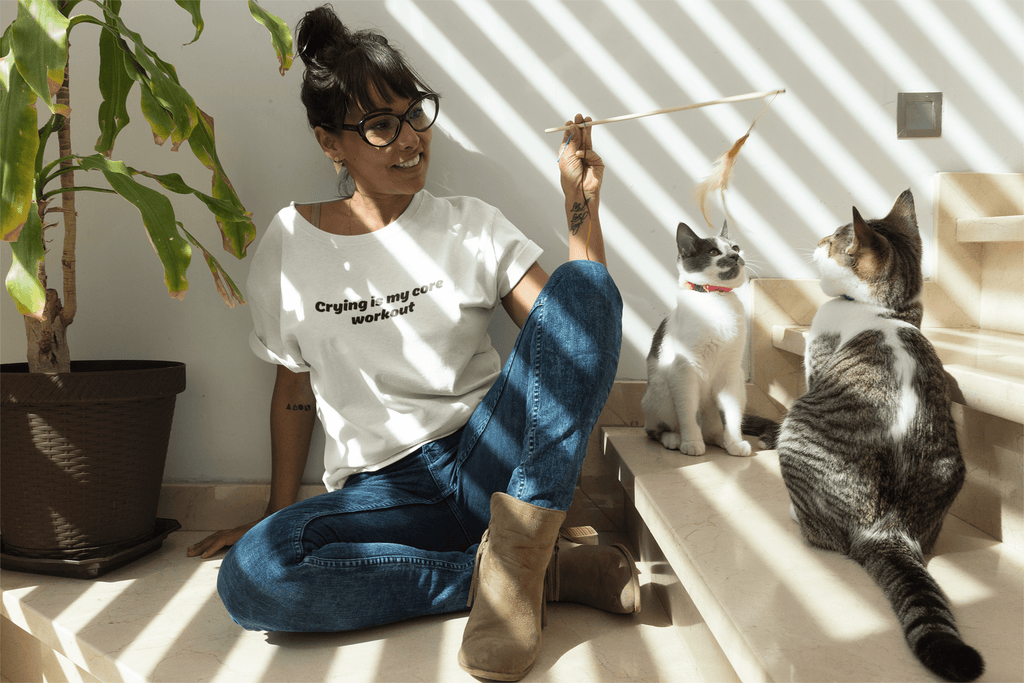 Crying is My Core Workout T-Shirt - The Kaleshi Collective