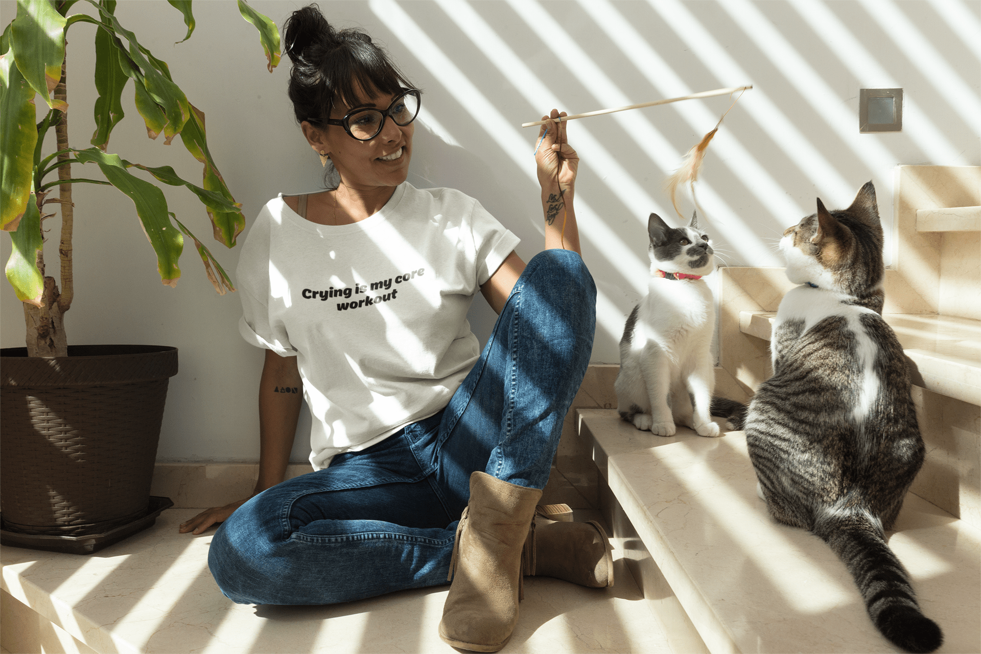 Crying is My Core Workout T-Shirt - The Kaleshi Collective