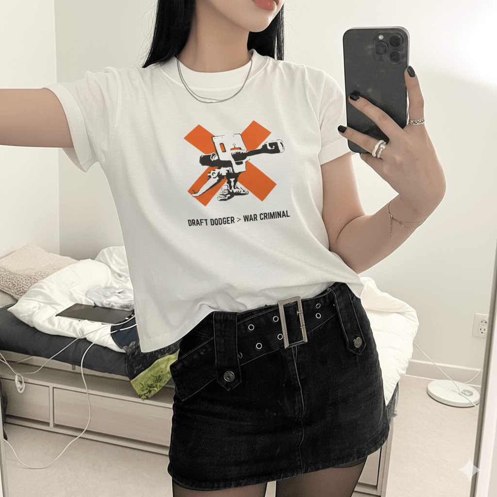 Draft Dodger > War Criminal T-Shirt - The Kaleshi Collective