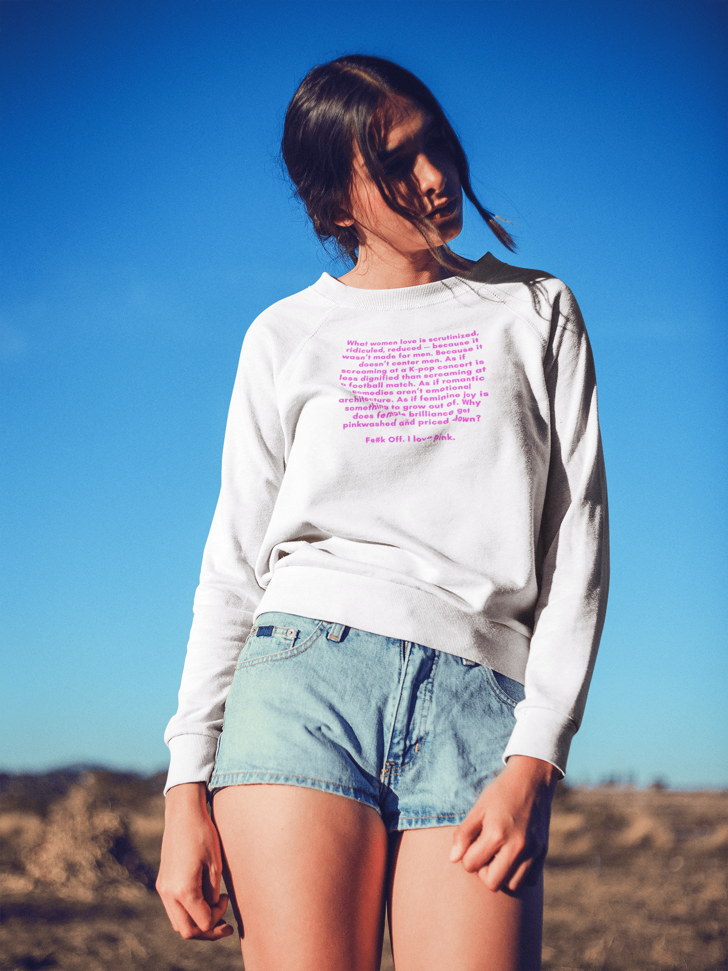 F@K Off I Love Pink Sweatshirt - The Kaleshi Collective