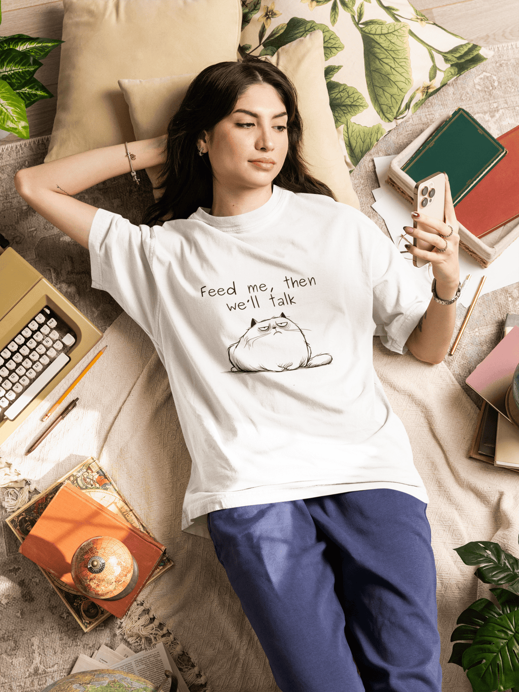 Feed Me, Then We'll Talk Oversized T-Shirt - The Kaleshi Collective