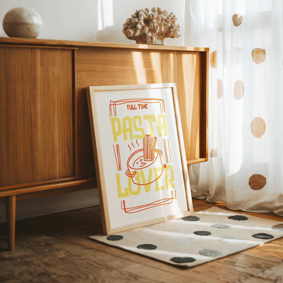 Full Time Pasta Lover Poster - A2 Size - The Kaleshi Collective