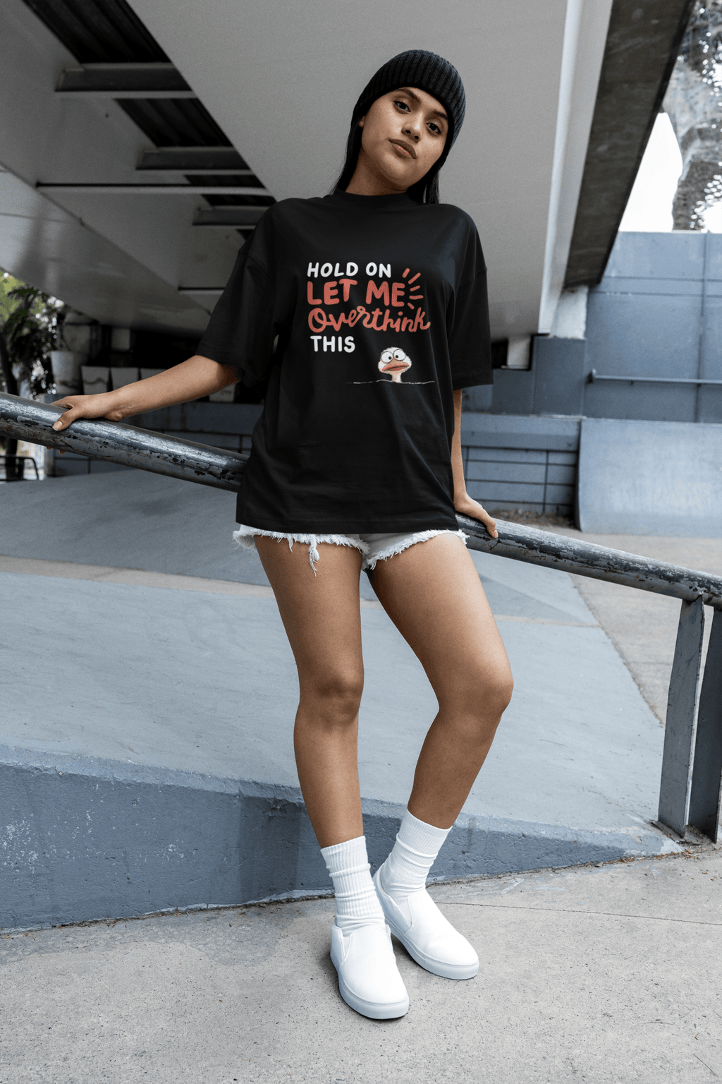 Hold On Let Me Overthink This Oversized T-Shirt - The Kaleshi Collective