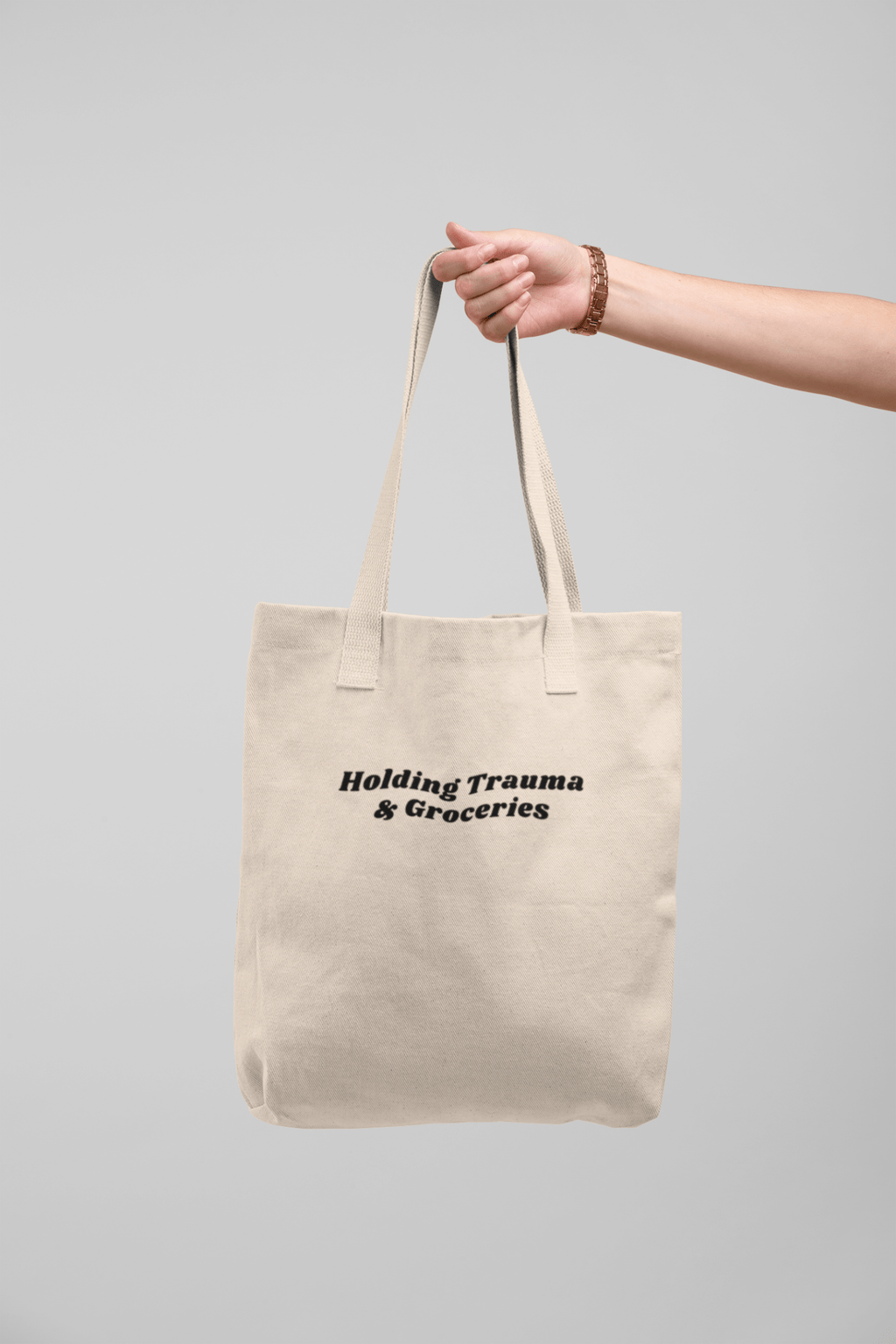 Holding Trauma and Groceries Tote Bag - One Size - The Kaleshi Collective