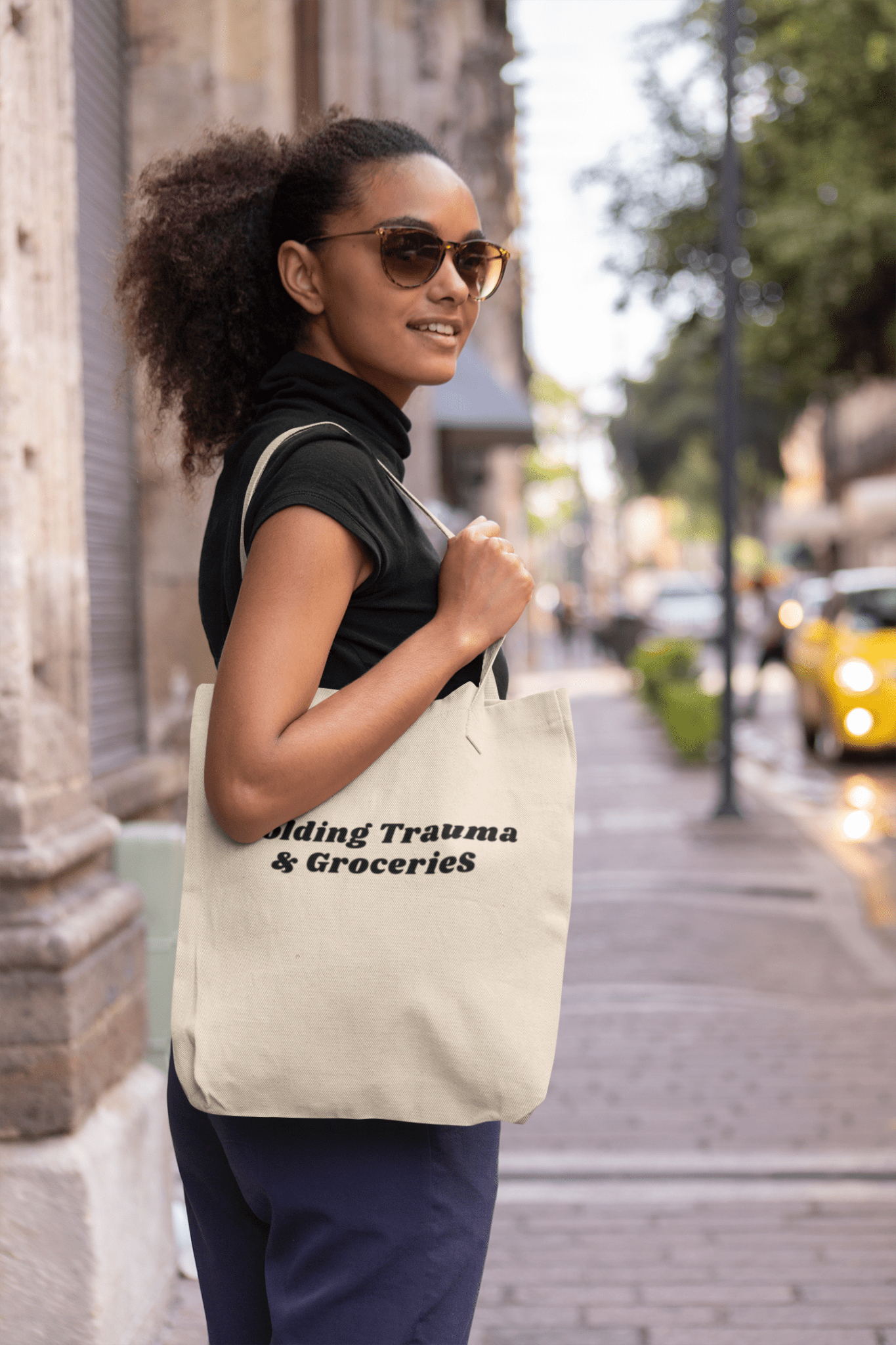 Holding Trauma and Groceries Tote Bag - One Size - The Kaleshi Collective