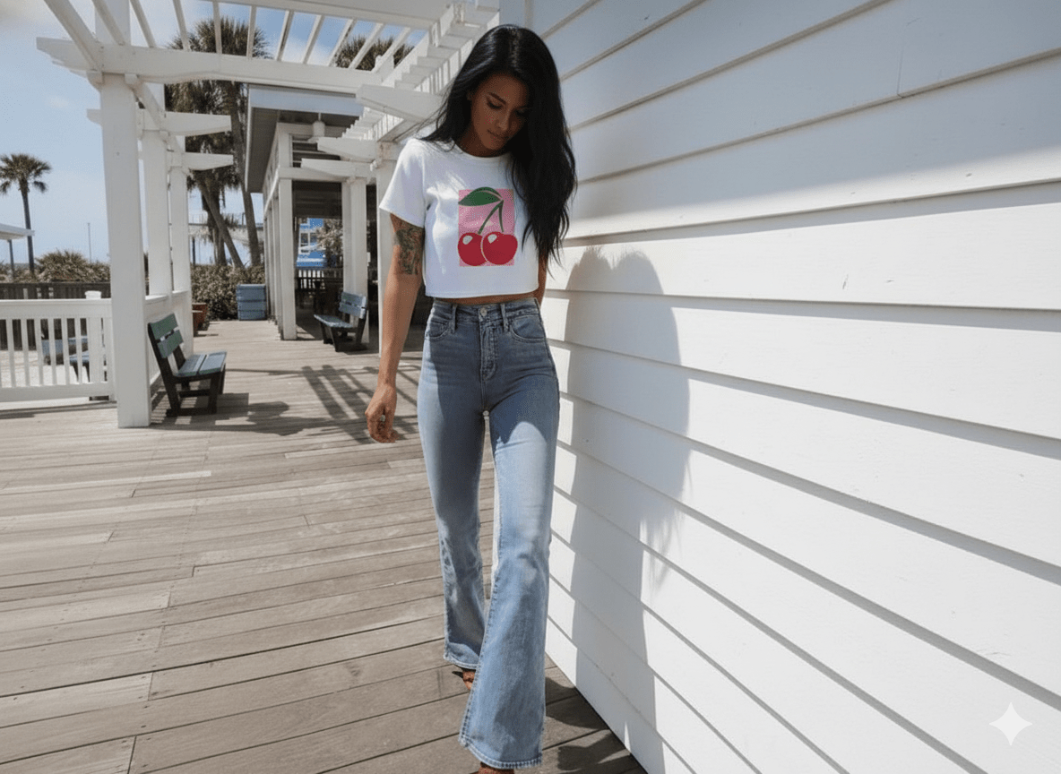 Hot Pink Cherries Crop Top - The Kaleshi Collective