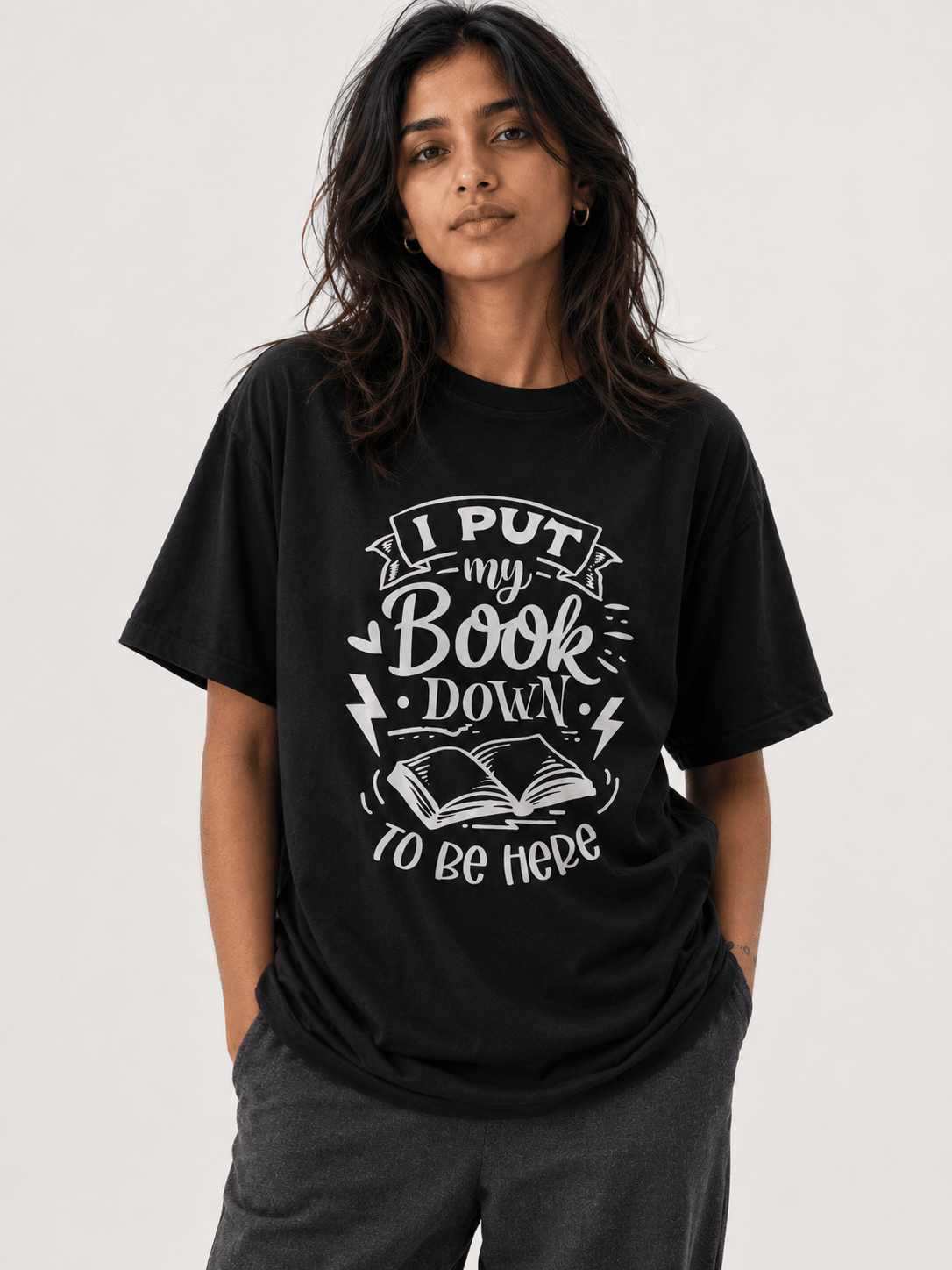 I Put My Book Down To Be Here T-Shirt - The Kaleshi Collective