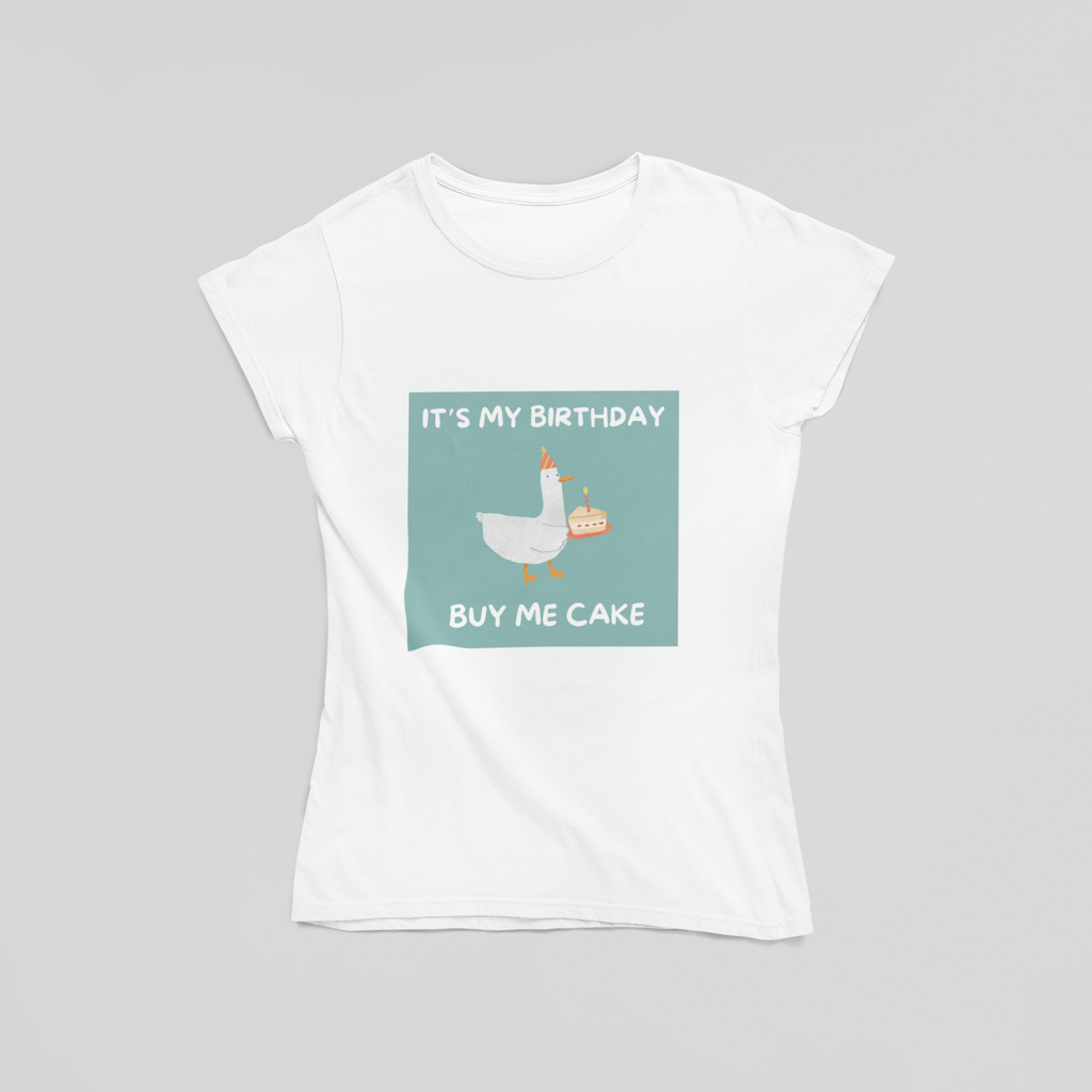 It's My Birthday Buy Me Cake T-Shirt - The Kaleshi Collective