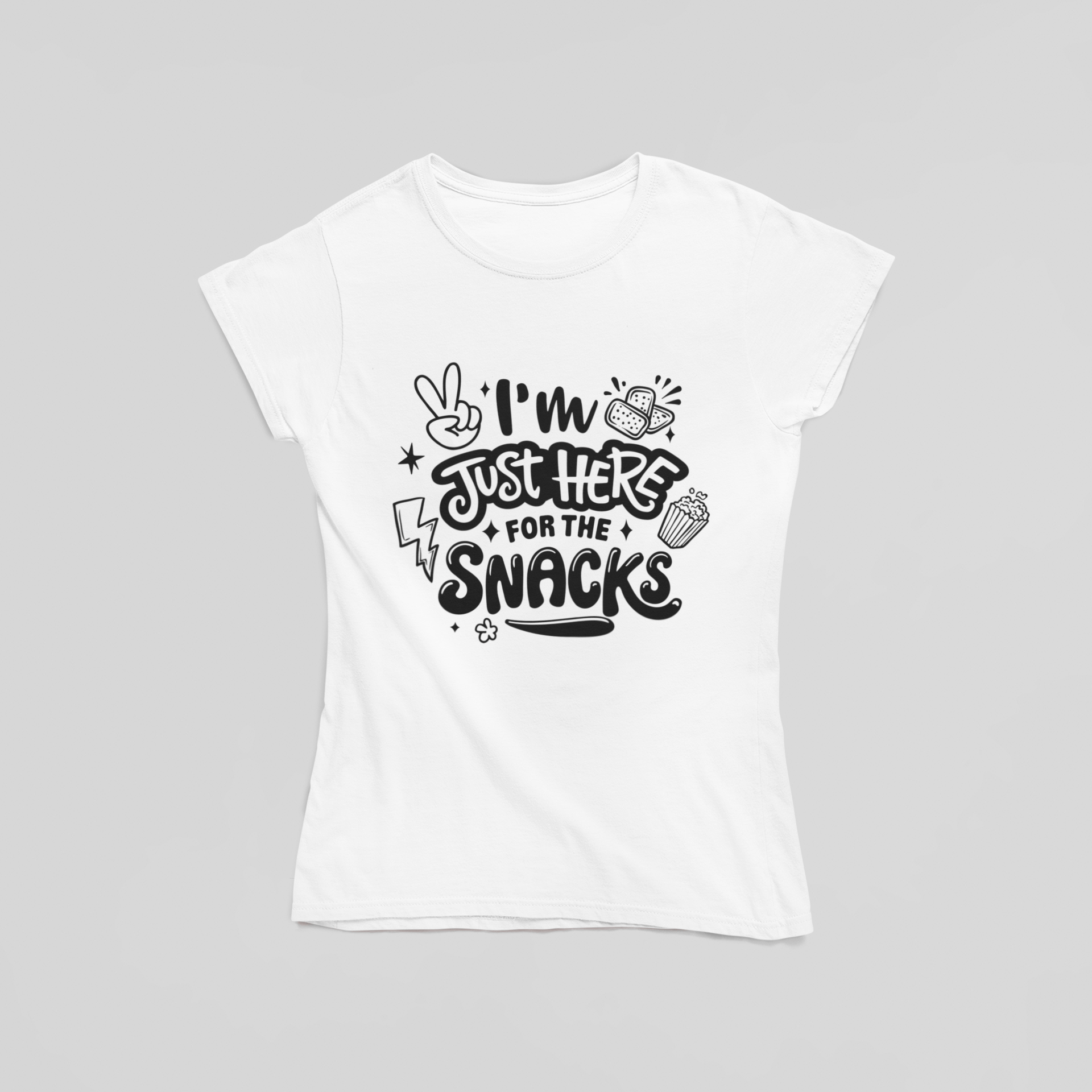 Just Here For The Snacks T-Shirt - The Kaleshi Collective