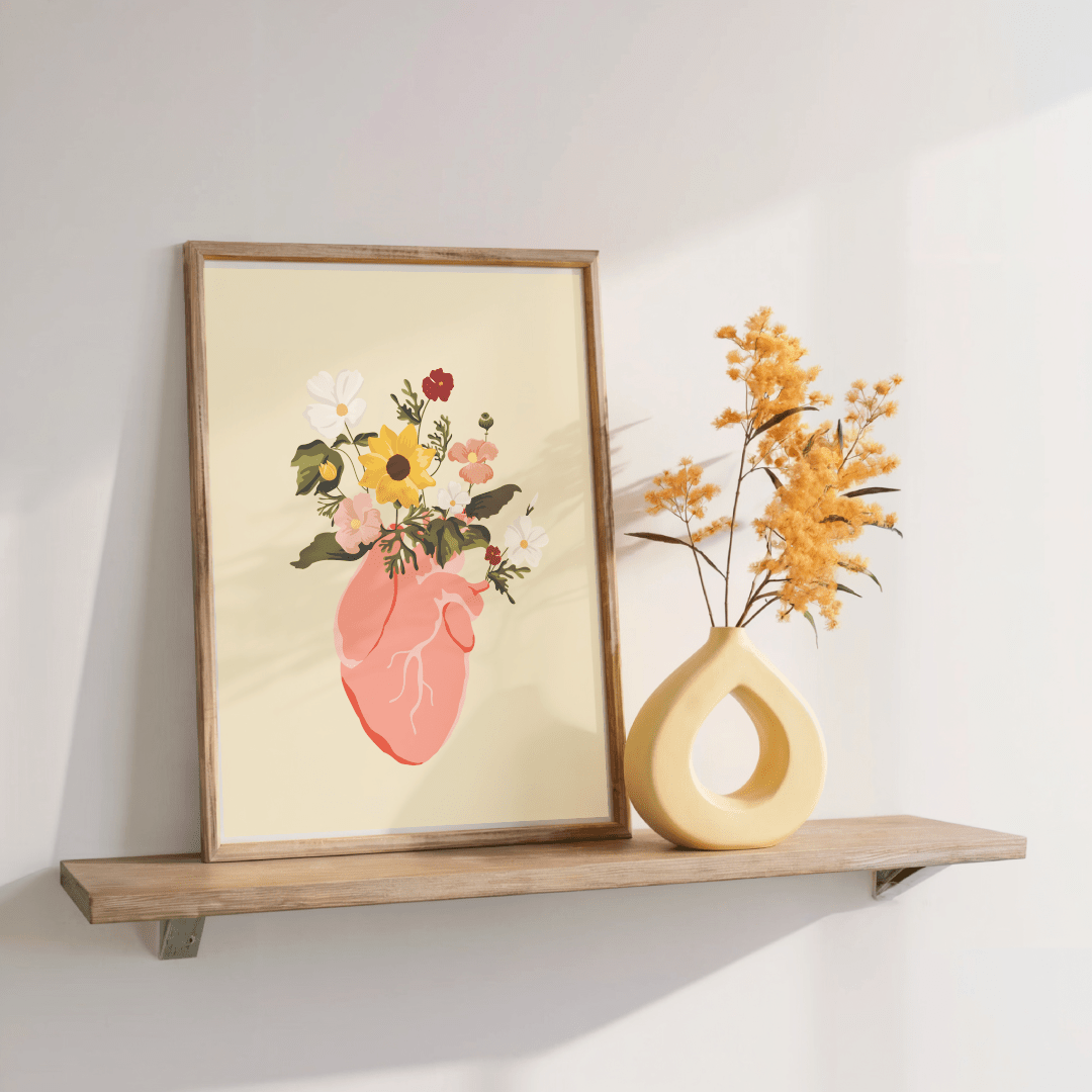 My Heart Is A Vase Poster - A2 Size - The Kaleshi Collective