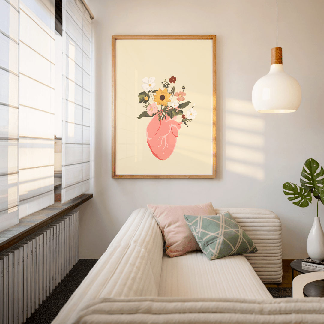 My Heart Is A Vase Poster - A2 Size - The Kaleshi Collective