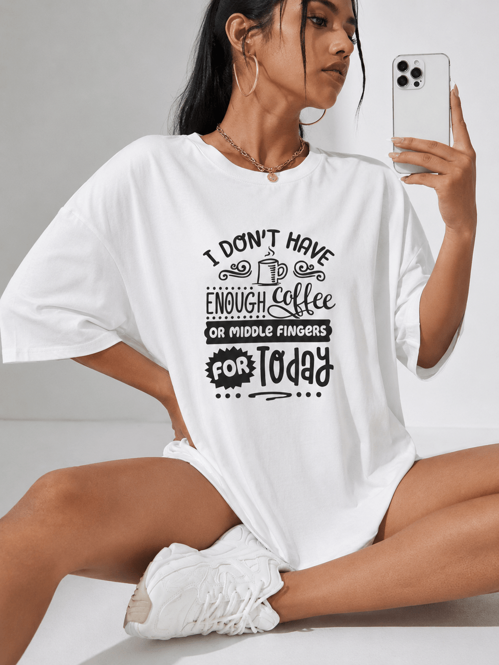Not Enough Coffee or Middle Fingers For Today T-Shirt - The Kaleshi Collective