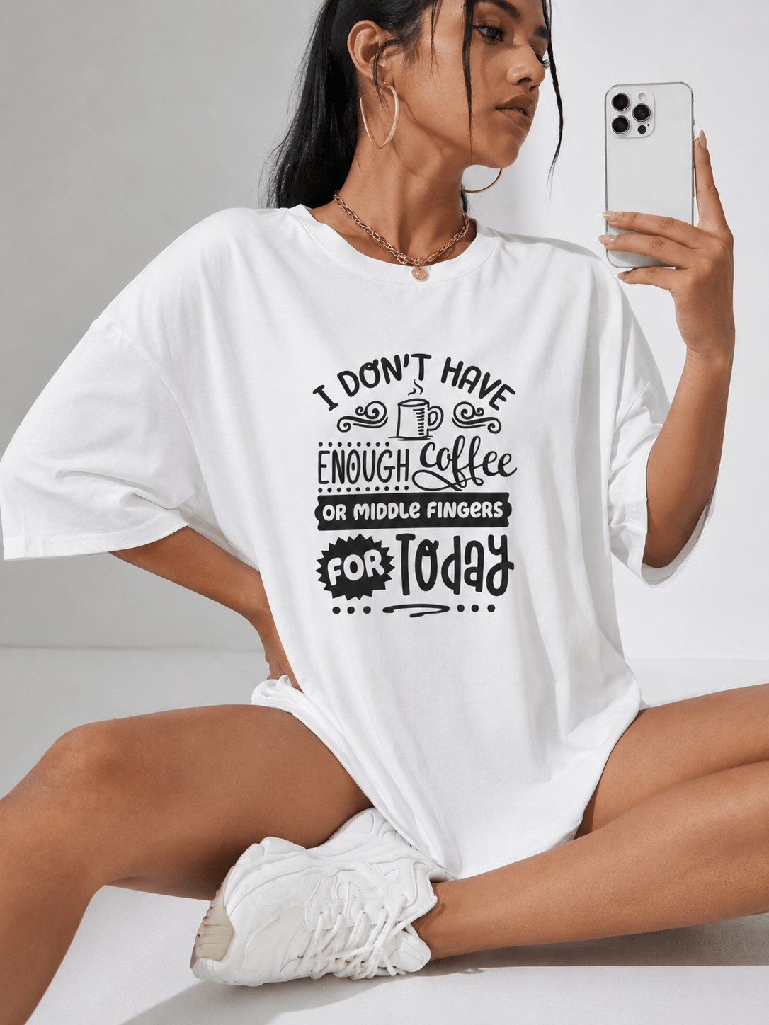 Not Enough Coffee or Middle Fingers For Today T-Shirt - The Kaleshi Collective