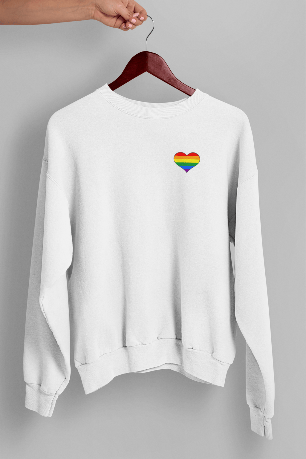Pride Heart Corner Motif Sweatshirt - The Kaleshi Collective