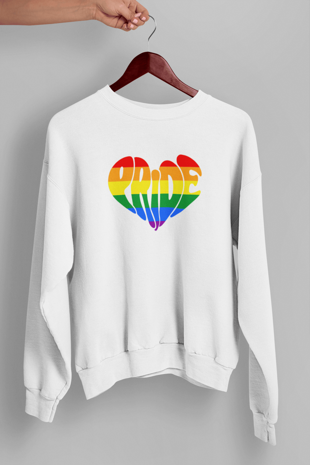 Pride Heart One Centre Motif Unisex Sweatshirt - The Kaleshi Collective