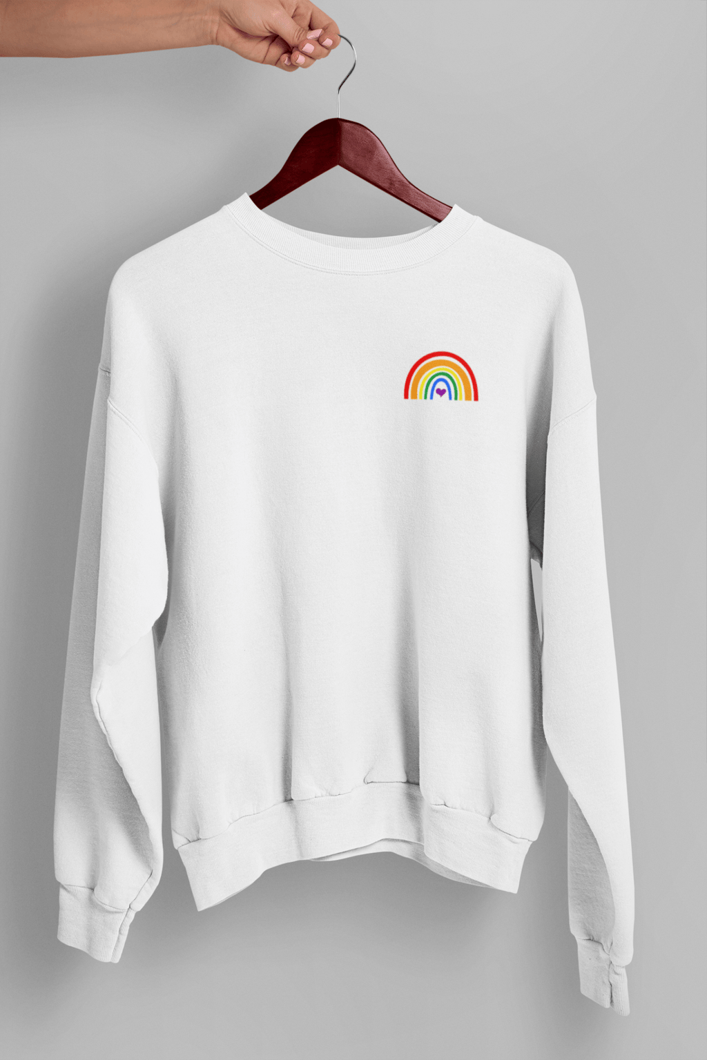 Pride Rainbow Corner Motif Unisex Sweatshirt - The Kaleshi Collective