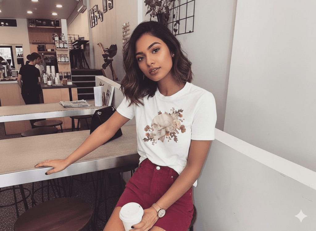 Skull Flowers Crop Top - The Kaleshi Collective