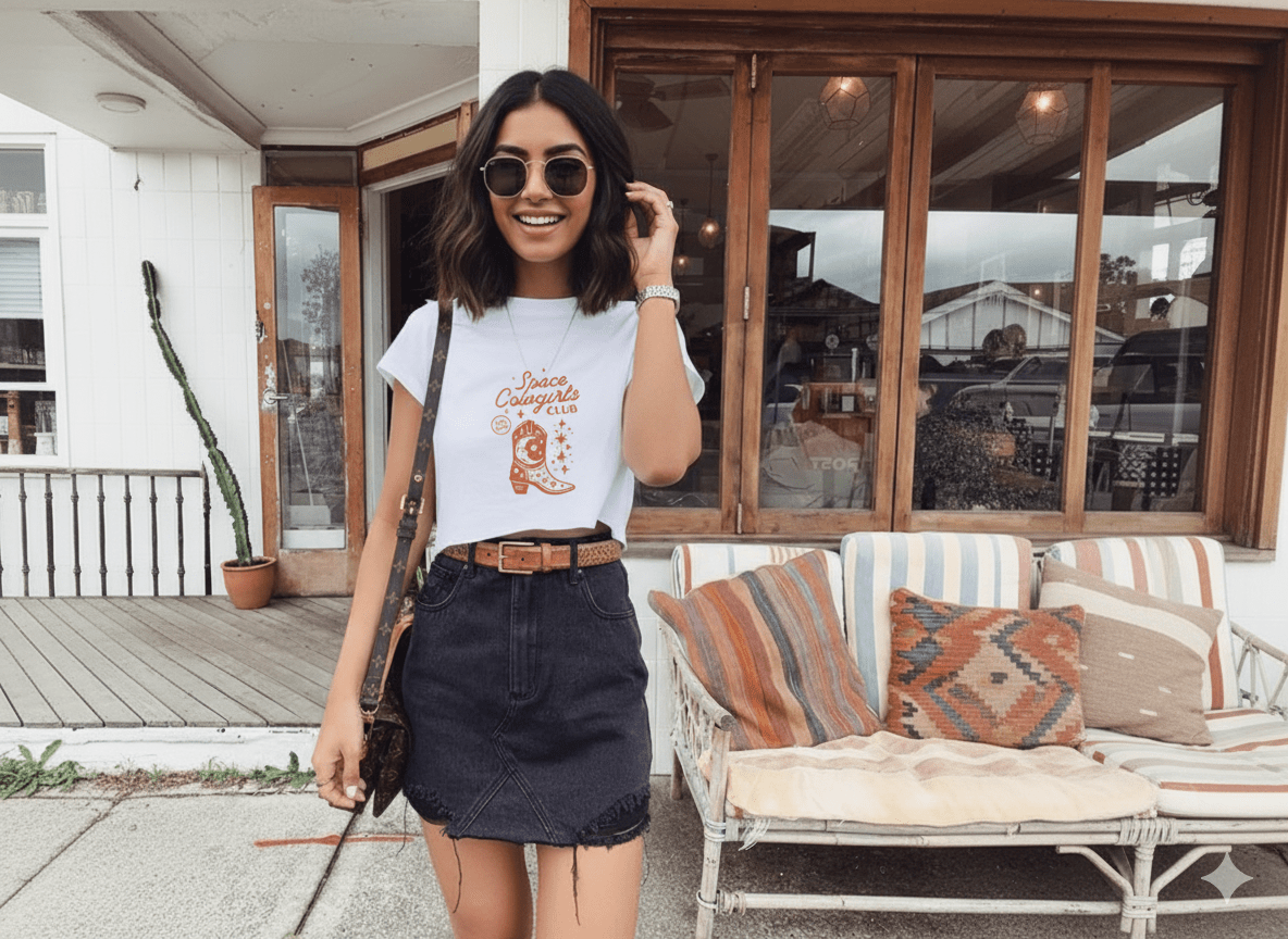 Space Cowgirls Club Crop Top - The Kaleshi Collective
