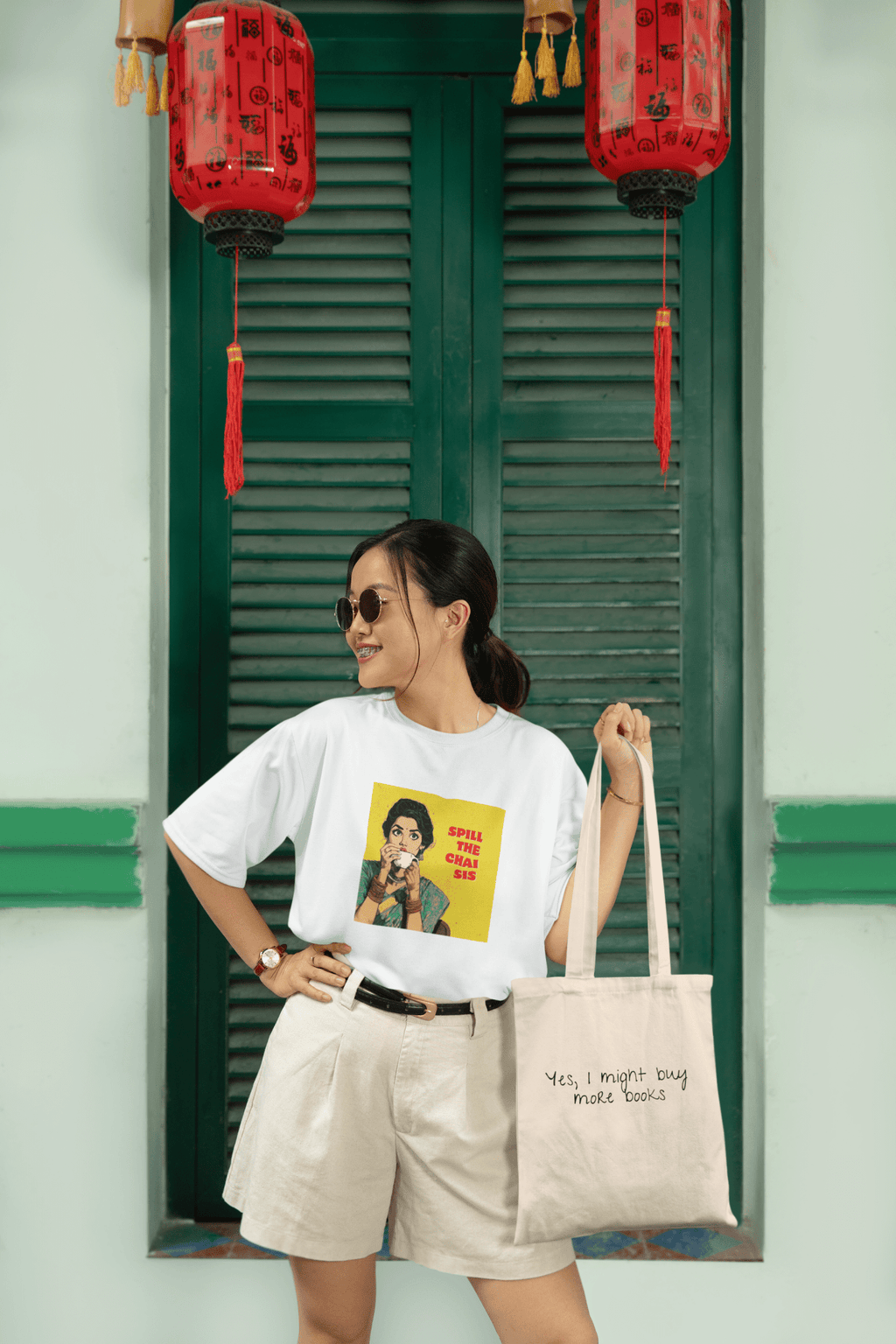 Spill The Chai Sis Oversized T-Shirt - The Kaleshi Collective