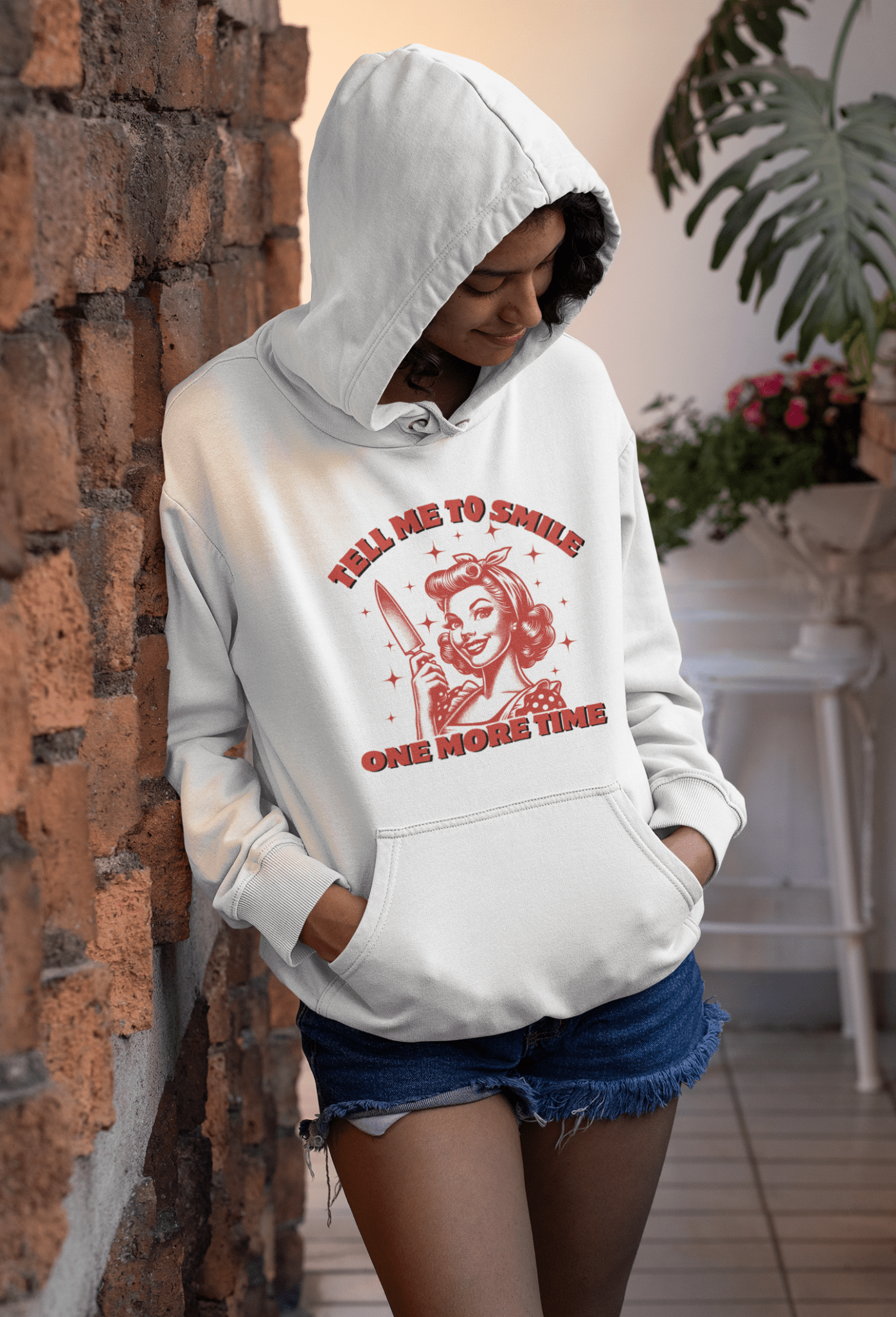 Tell Me To Smile One More Time Hoodie - The Kaleshi Collective